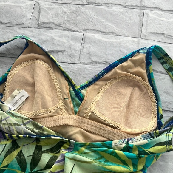 Vintage Liz Claiborne floral vacay one piece bathing suit size 12 - Picture 9 of 12